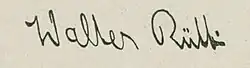 signature de Walter Rütt