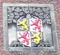 Armoiries de Waalwijk sur le fronton de la mairie.