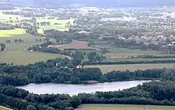 Le lac de Wardenburg vu du ciel.