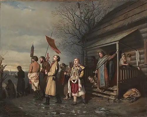 Procession pascale dans un village  (Vassili Perov, 1861)