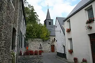 La rue de l’église (Saint-Michel).