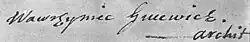 signature de Laurynas Gucevičius