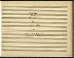 Image illustrative de l’article Concertino pour clarinette de Weber