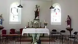 Intérieur de l'église catholique de Wengelsbach.