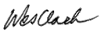 Signature de  Wesley Clark
