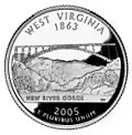 La pièce commémorative de Virginie-Occidentale, du programme 50 State Quarters, éditée en 2005, représente le pont.