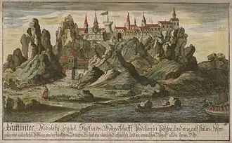 La forteresse sur une gravure de la fin du XVIIIe&nbsp;siècle