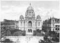 Vue de la façade de la synagogue