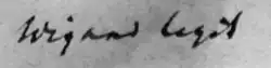 signature d'Albert Wigand