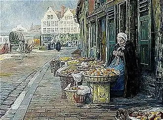 Marchande de fruits, Quai aux Herbes, GandCollection privée