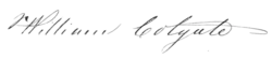 signature de William Colgate
