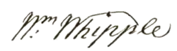 signature de William Whipple