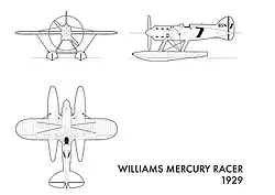 Description de l'image Williams Mercury Racer 3 vues.jpg.