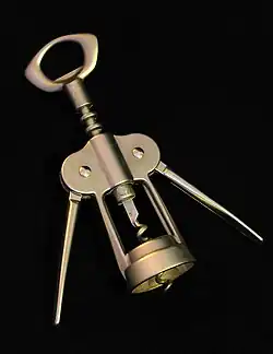 Tire-bouchon à levier ; dit «&nbsp;Charles de Gaulle&nbsp;».