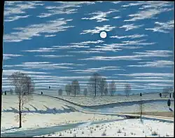 Winter Scene in Moonlight, aquarelle (1869, Metropolitan Museum of Art).