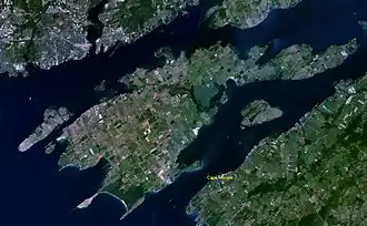 Vue satellite de l'île