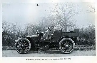 Tonneau à quatre places Wolseley 20hp, 1903.