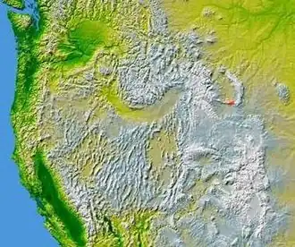 Carte de localisation du chaînon Bridger.