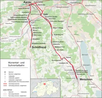 Voir la carte de la ligne.