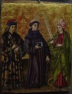 Saint Sébastien, sainte Catherine et saint Léonard (XVe&nbsp;siècle)