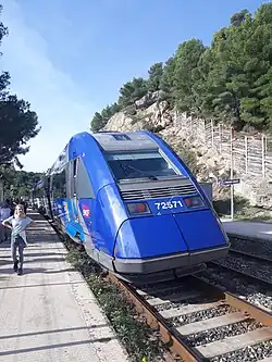 X 72571 en gare de la Redonne-Ensuès, en 2024