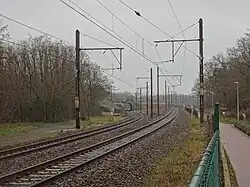 Y Vrouwliet. Amorce de la ligne entre Malines et Sint-Katelijne-Waver.