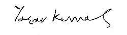 signature d'Yaşar Kemal