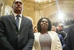 Yerney Pinillo et Francia Márquez lors de l'installation du Congrès colombien, le 22 juillet 2024