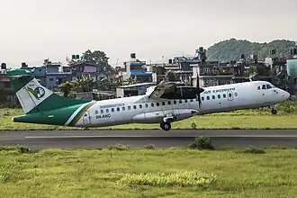 9N-ANC, l'ATR 72 de Yeti Airlines impliqué, photographié en mai 2022, huit mois avant l'accident.