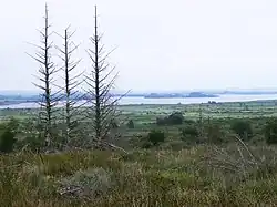 Le Yeun Elez vu de la route Morlaix-Quimper