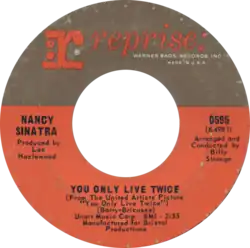Description de l'image You Only Live Twice by Nancy Sinatra US single 1967.png.