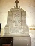 Mémorial des morts pour la France dans l'église.
