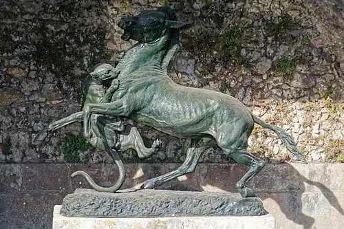 Zèbre attaqué par une panthère (1855), château de Fontainebleau.
