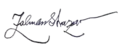 Signature de Zalman Shazar