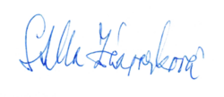 signature de Stella Zázvorková