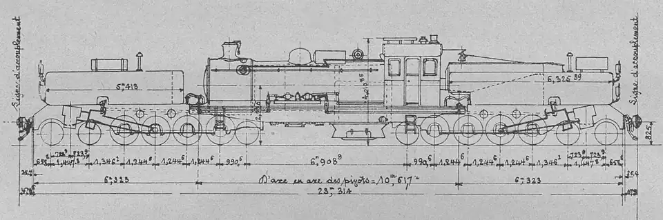 Dessin de la locomotive