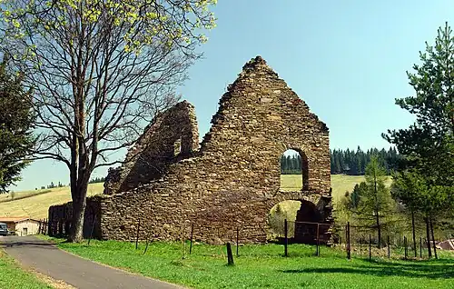 Kovářská : ruines des anciennes forges.