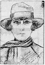 Autoportrait de Marthe Antoine Gérardin, reproduit dans De Telegraaf à sa mort