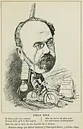 Caricature de Zola (Le Cycle, 7 octobre 1894).