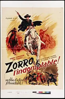 Description de l'image Zorro l'indomptable affiche, non identifié.jpg.