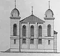 Vue latérale de la synagogue