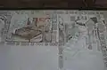Peinture murale (XVe&nbsp;siècle) : à gauche, naissance de Marie.