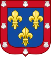 Description de l'image Lesser Arms of Bourbon-Parma. Variante.svg.