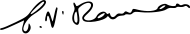 Signature de Chandrashekhara Venkata Râman