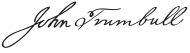 signature de John Trumbull