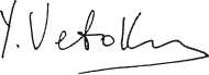 signature d'Youri Alexandrovitch Vetokhine