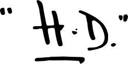 signature de H.D.