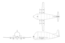 Description de l'image Aero Spacelines 377SG Super Guppy 3-view.svg.