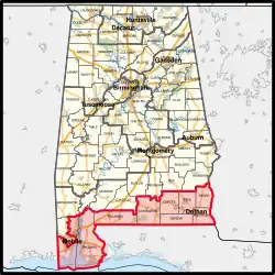 Description de l'image Alabama's_1st_congressional_district_(since_2025).svg.