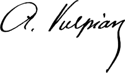 signature d'Alfred Vulpian
